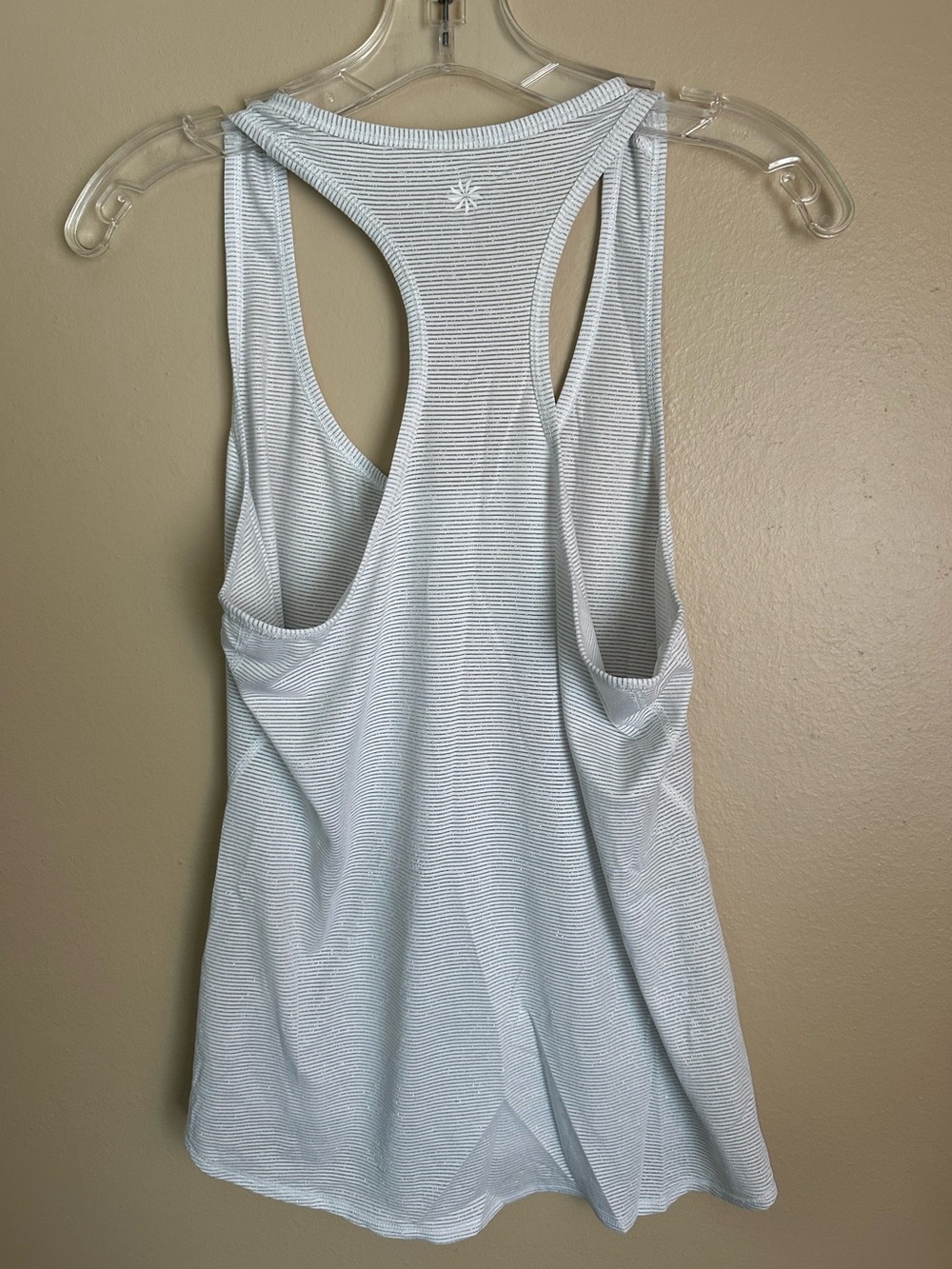 Athleta White Shimmer Tank